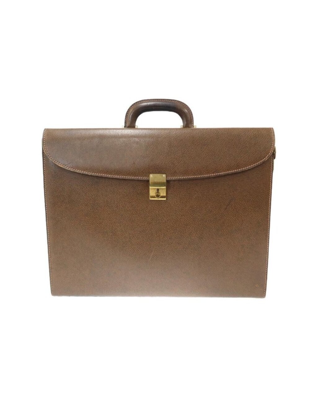 Gucci Vintage Leather Attache Case Brown Handbag